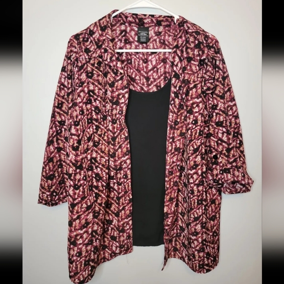 George Tops - Women's Top 2XL (18w-20W) Red and Black